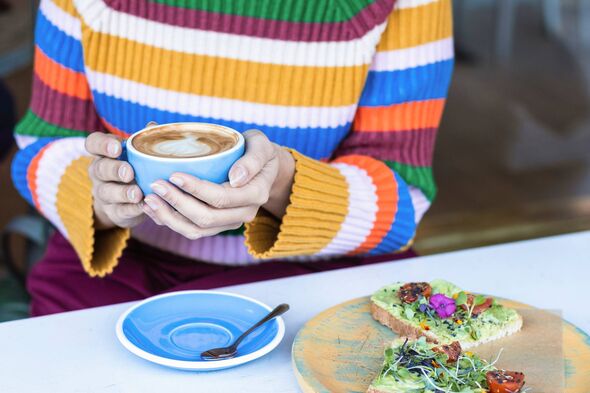 Woman with fried coffee